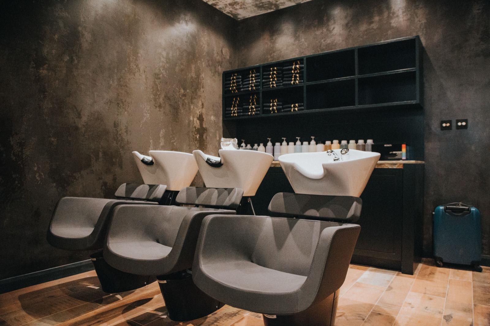 Relaxing hair wash stations at GA Notting Hill salon