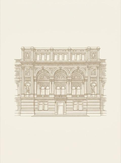Engraved portrait of the South Kensington house